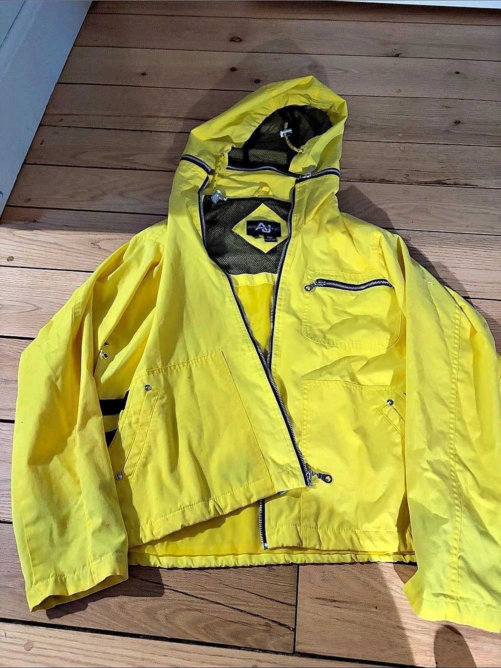 ANDY JOHNS Yellow & Black Utility Jacket Size Medium